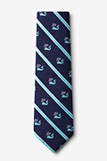 Whales Aqua Extra Long Tie Photo (1)