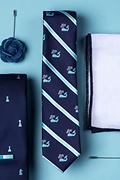 Whales Aqua Skinny Tie Photo (1)