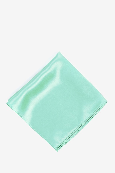 Aqua Silk Aqua Pocket Square
