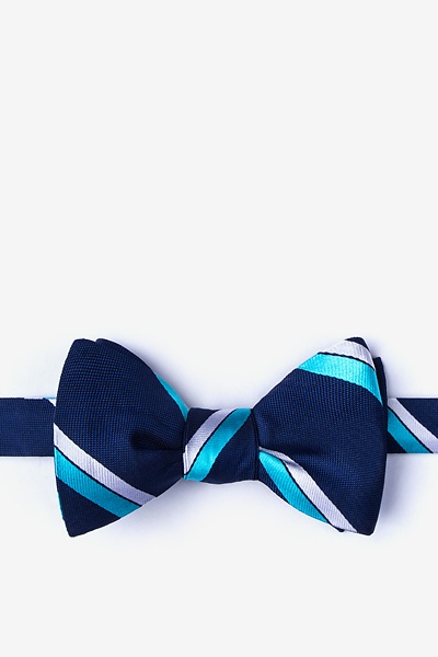 Aqua Silk Axel Self-Tie Bow Tie