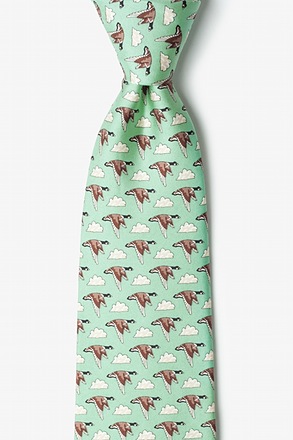 Feather Weather Aqua Tie