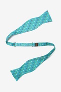 In Deep Water Aqua Self-Tie Bow Tie Photo (0)