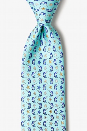 Marlin and Stars Aqua Tie
