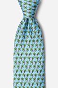 Palm Tree Siesta Aqua Tie Photo (0)