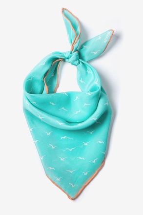 Seagull Silhouettes Aqua Neckerchief