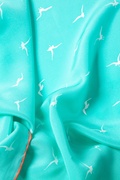 Seagull Silhouettes Aqua Square Scarf Photo (0)