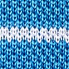Azure Blue Silk Briton Stripe Knit Skinny Tie