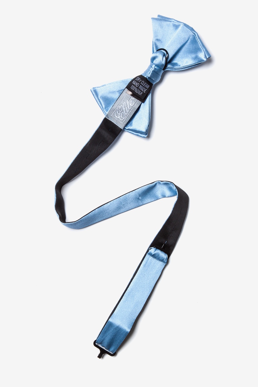 Silk Baby Blue Pretied Bow Tie | Ties.com