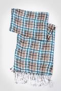 Beige Plaid Pashmina Scarf Photo (4)