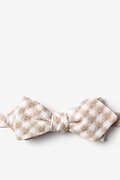 Kingman Beige Diamond Tip Bow Tie Photo (0)