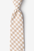 Kingman Beige Extra Long Tie Photo (0)