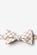 Kingman Beige Self-Tie Bow Tie Photo (0)