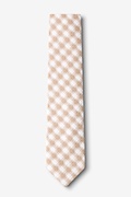 Kingman Beige Skinny Tie Photo (1)