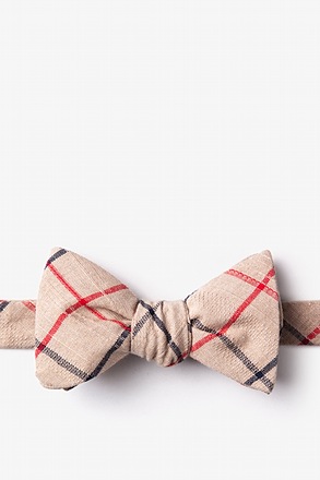 _Maricopa Beige Self-Tie Bow Tie_