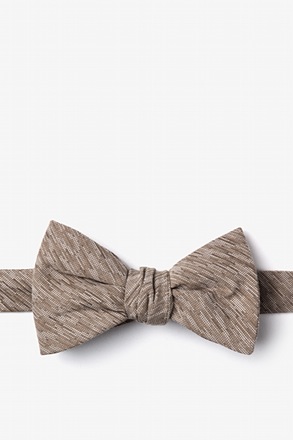 _Springfield Beige Self-Tie Bow Tie_