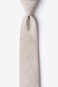 Teague Beige Skinny Tie Photo (0)