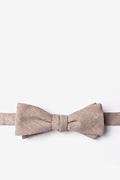 Wortham Beige Skinny Bow Tie Photo (0)