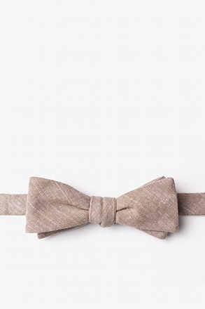 Wortham Beige Skinny Bow Tie