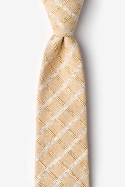 Beige Cotton Yakima Extra Long Tie