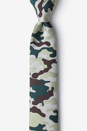 _Camouflage Woodland Beige Skinny Tie_