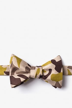 Street Camo Beige Self-Tie Bow Tie