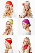 Beige Stretchy Headband Photo (5)