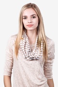 Carnival Stripe Beige Infinity Scarf Photo (0)