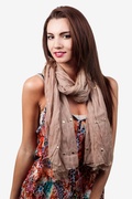 Beige Tell Me About It Stud Scarf Photo (0)