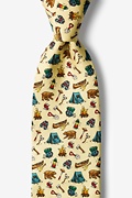 Camping is In-tents Beige Tie Photo (0)