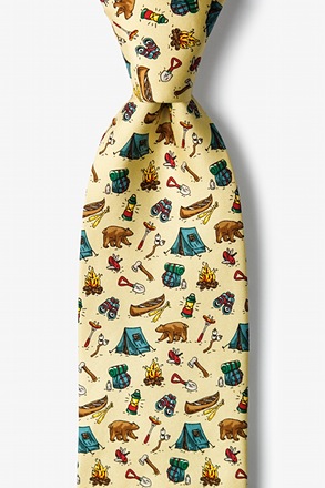 Camping is In-tents Beige Tie