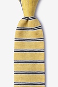 French Stripe Beige Knit Tie Photo (0)