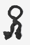 Mens Heathered Solid Black Knit Scarf Photo (4)