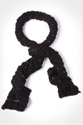 Black Oslo Sparkle Knit Scarf Photo (2)