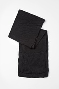 Pocket Black Knit Scarf Photo (2)
