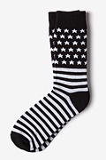 Black Carded Cotton American Flag