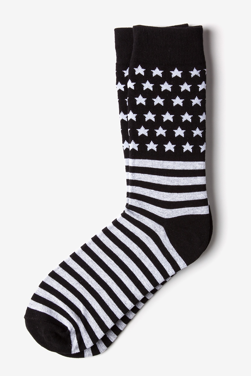 American Flag Black Sock Photo (0)