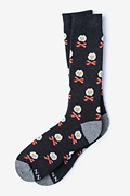 Bacon & Eggs Breakfast Black Sock Photo (0)