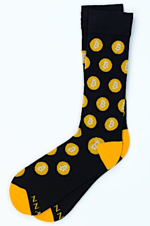 _Bitcoin Black Medium-Large Sock_