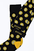 Bitcoin Black Medium-Large Sock Photo (1)