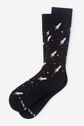 _Blast Off Black Medium-Large Sock_