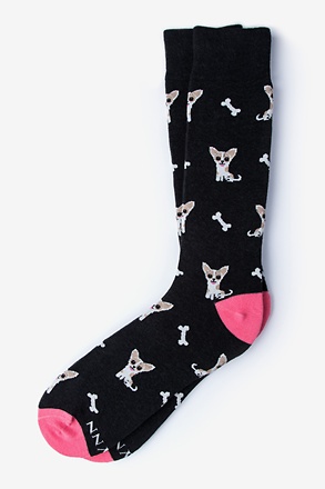 _Chihuahua Dog Black Sock_