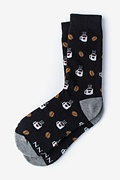 Cup of Coffee Black Women's Sock Photo (0)