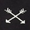 Black Carded Cotton Crossed Arrows Medium-Large Sock