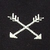 Black Carded Cotton Crossed Arrows Sock