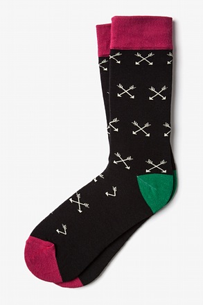 _Crossed Arrows Black Sock_