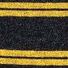 Black Carded Cotton Culver Stripe Sock