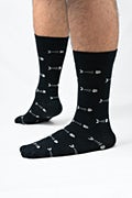 Fish Bone Black Sock Photo (2)