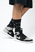 Fish Bone Black Sock Photo (3)