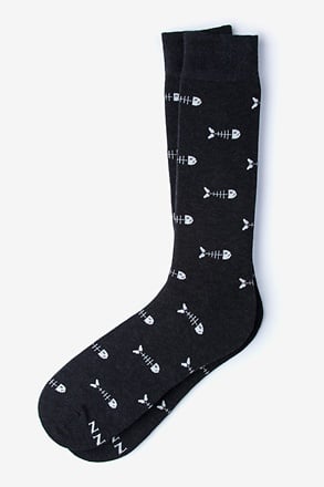 Fish out of water Black Sock