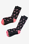 Flocking Fabulous Black His & Hers Socks Photo (0)